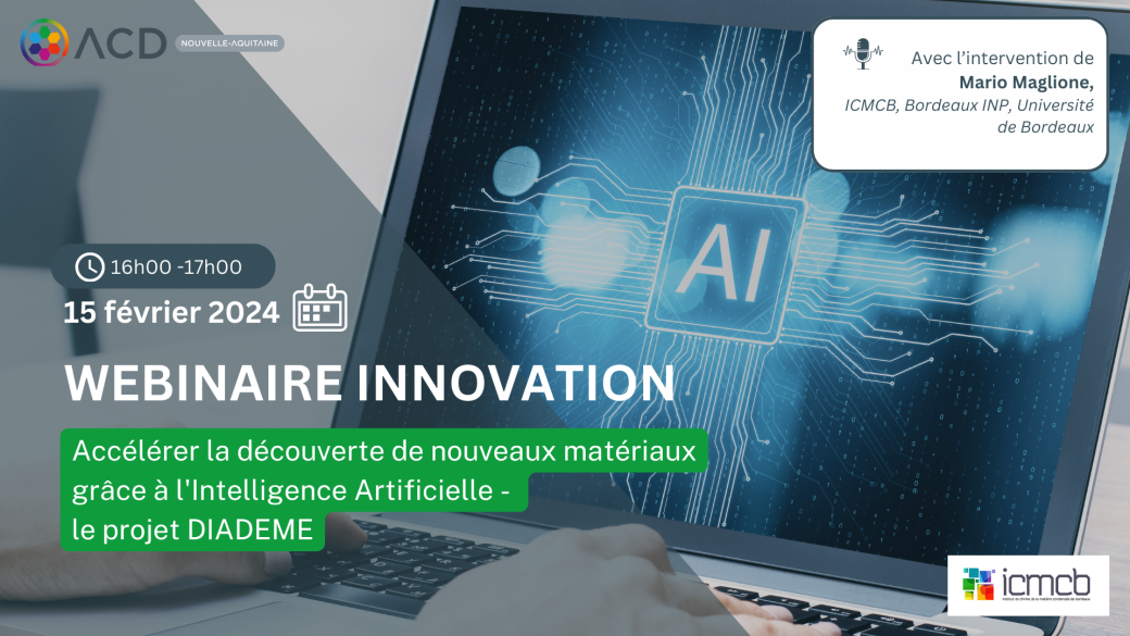  Webinaire ACD Innovation – Accélérer la découverte de nouveaux matériaux grâce à l’Intelligence Artificielle 